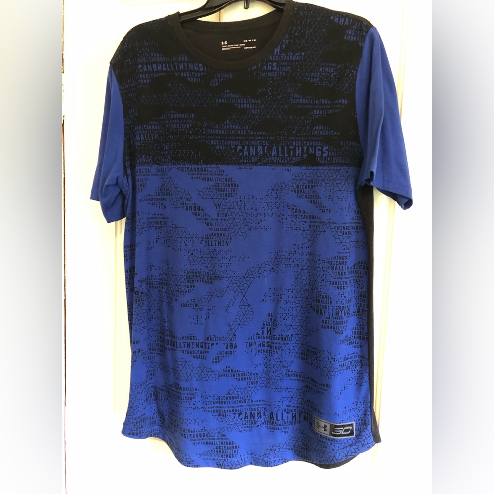Under Armour Royal Blue Graphic Tee with Black Logo